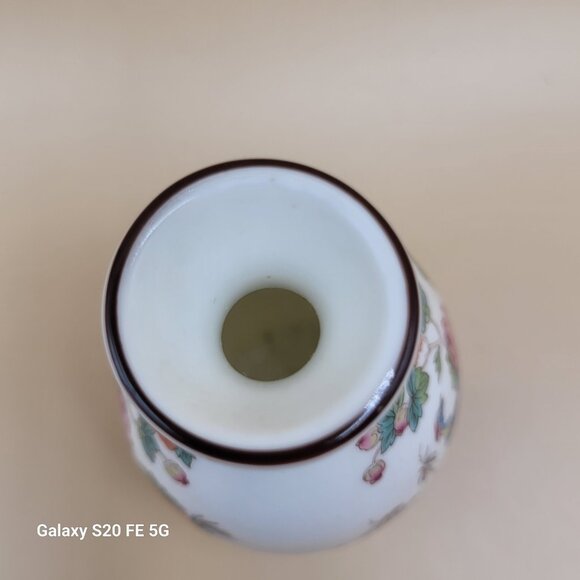 Wedgwood Kutani Crane Bud Vase Bone China Made England Gold Trim 5 1/2" - Picture 6 of 8